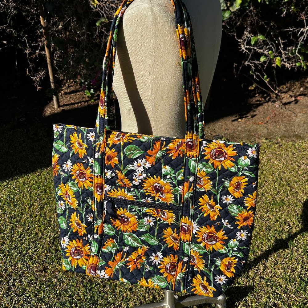 Vera Bradley Recycled Cotton Vera Tote Bag in Sunflowers